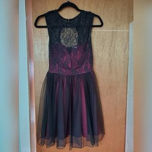 Black and Maroon Dress